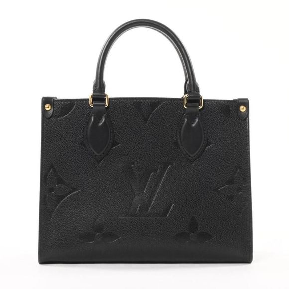 Louis Vuitton On The Go PM Handbag Emplant Noir - Picture 3 of 7